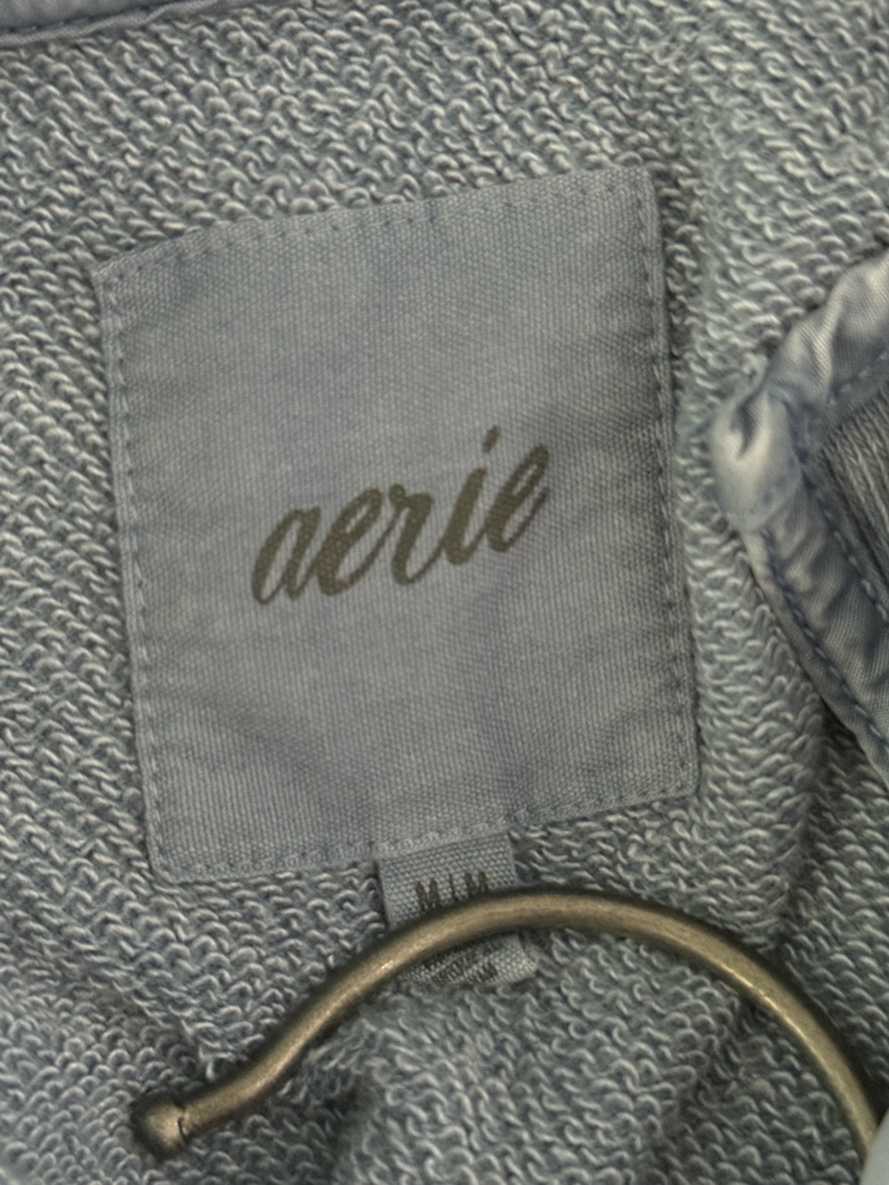 Aerie Blue Button Up Henley Pullover - Picture 4 of 4